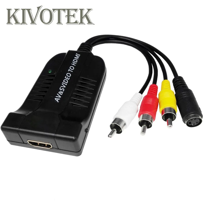 AV-S-Video-HDMI Кабель-адаптер Svideo AV (cvbs) in. Video конвертер hdmi выход разъем USB питания для PC
