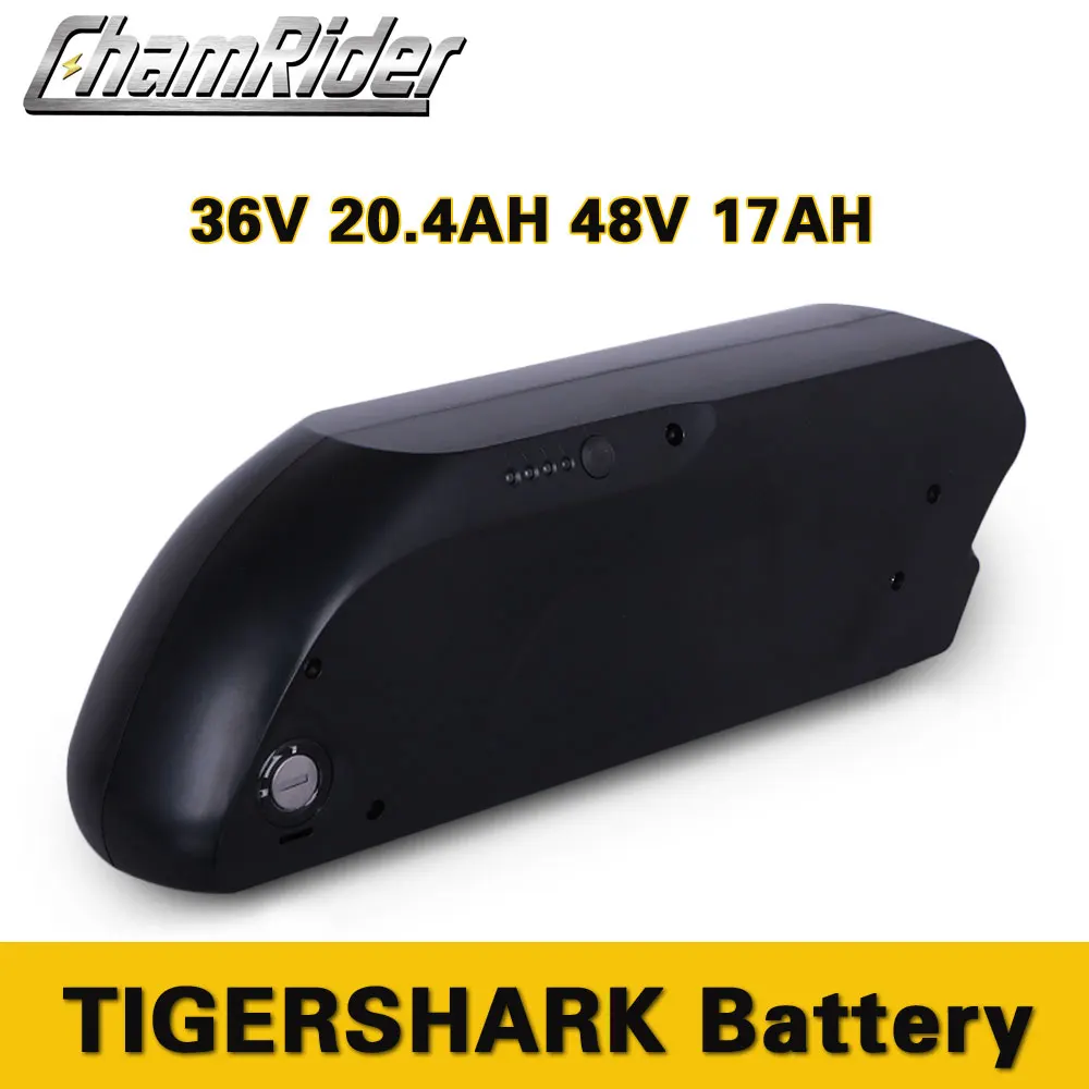 Оригинальный заряжаемый Аккумулятор для электровелосипеда Chamrider Tigershark 36 в 48 52 20A