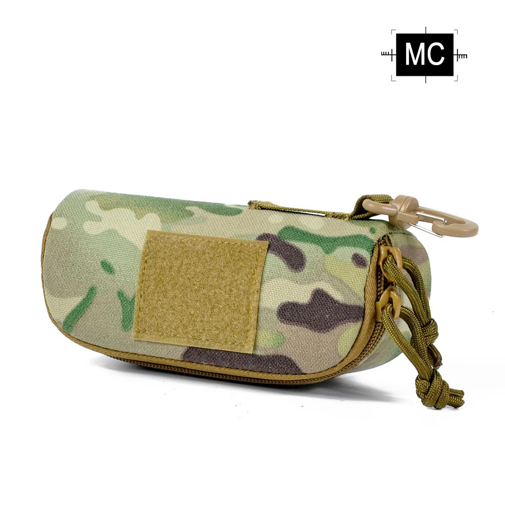 MC 1000D нейлоновая тактическая сумка для очков жесткий Molle водонепроницаемый мини-чехол для уличных камуфляжных очков многофункциональная сумка аксессуары - Цвет: MC