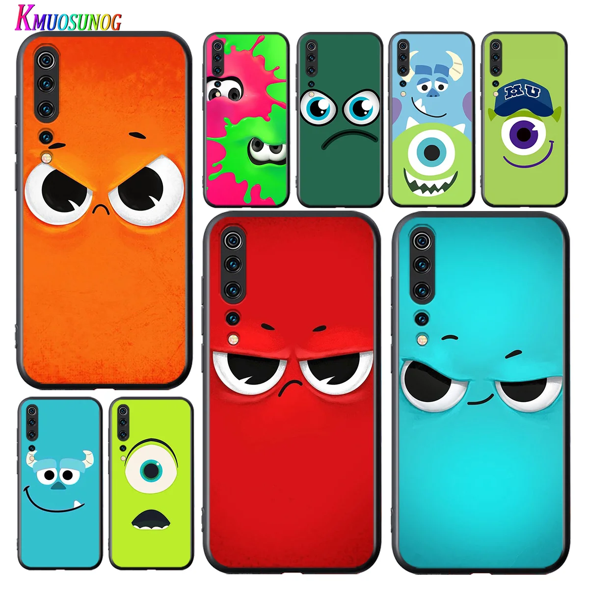 

Cartoon Cute Expression For Xiaomi Mi 11 11i 10T Note 10 9T 9 SE 8 Lite Pro Ultra 5G Black Phone Case