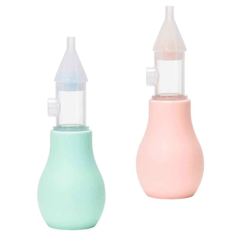 

1 Set 2Pcs Baby Nasal Aspirators Manual Type Silicone Nose Suctions (Green)
