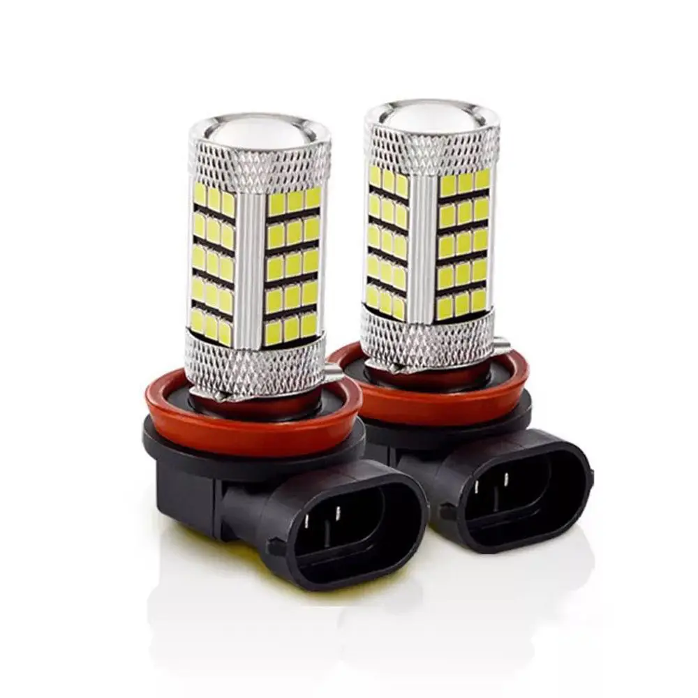 

2Pcs H11 H8 66 SMD LED White 2835 Canbus Error Free Fog Light Bulb 6000K