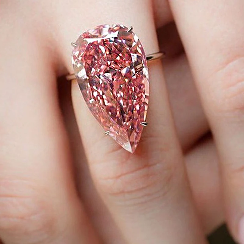 Роскошные свадебные красивые женские кольца кольцо с искусственным цирконием