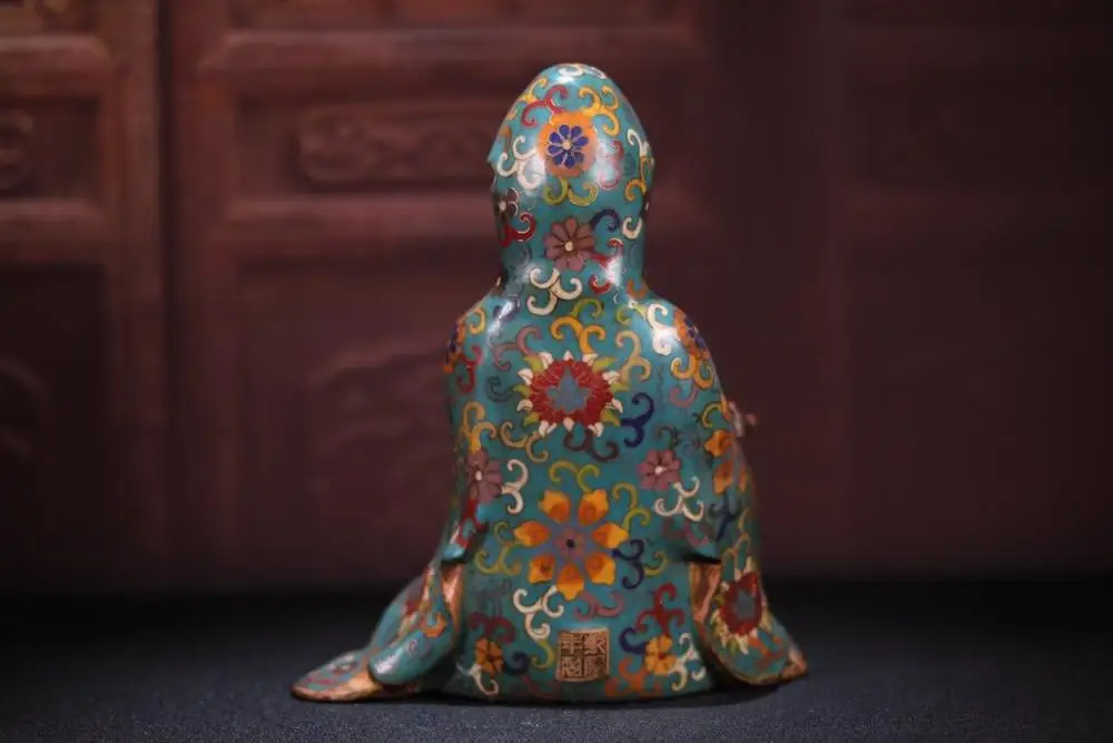 

Home Decor 9" Tibet Buddhism Temple old bronze Cloisonne Free Avalokitesvara Buddha Statue Avalokitesvara statue Amitabha