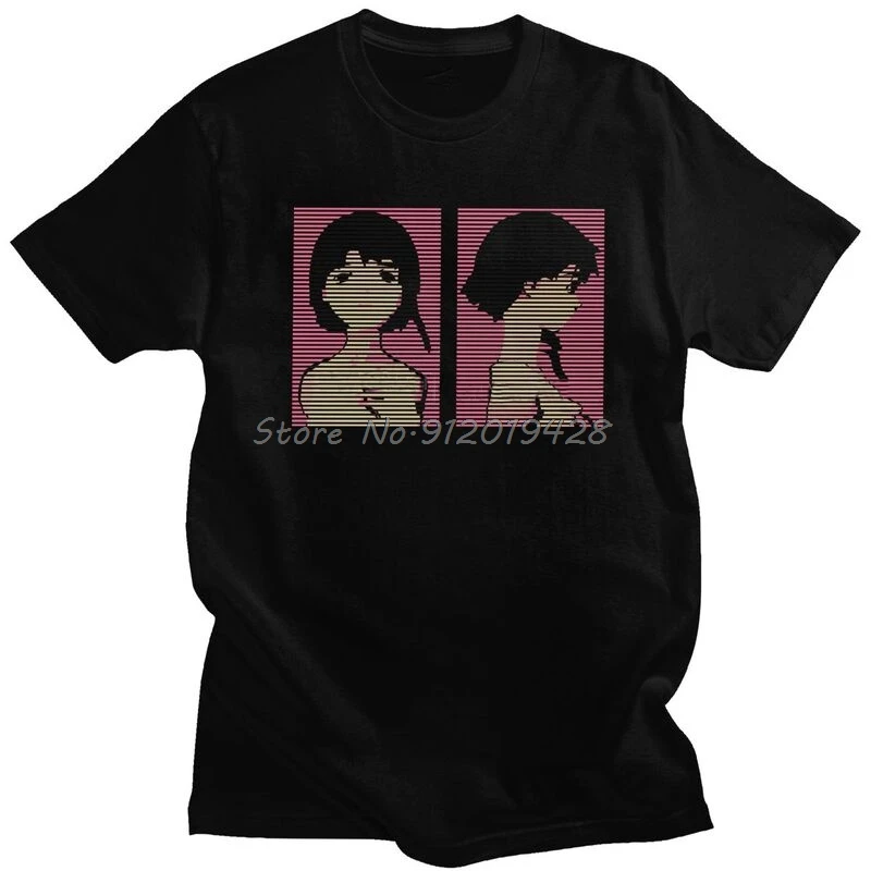 

Serial Experiments Lain T Shirts Men Short Sleeve Anime Manga Glitch Aesthetic Iwakura T-shirt Streetwear Tee Tops Cotton Tshirt