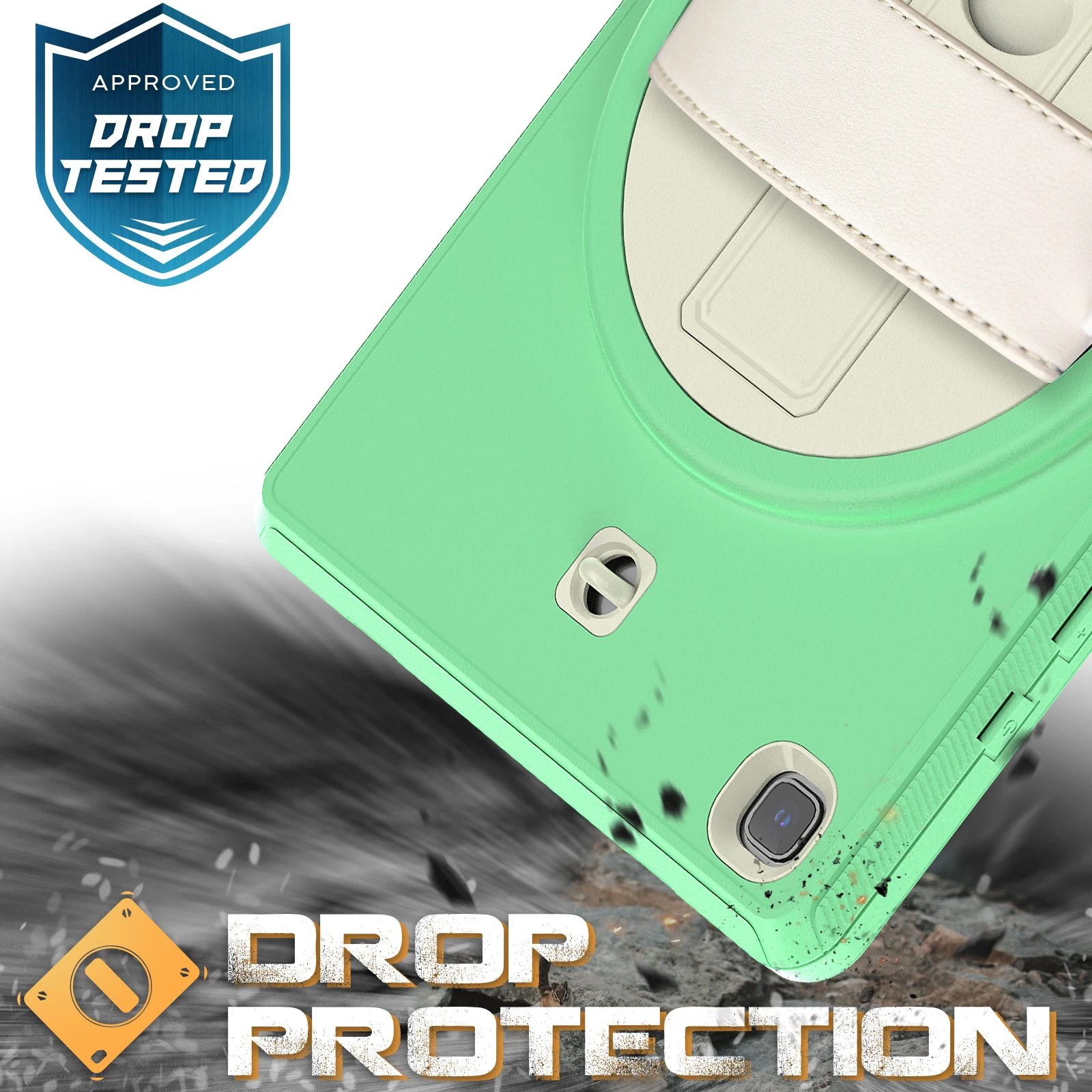 

Tablet Case with Shoulder Strap for Samsung Galaxy Tab A7 10.4 2020 T500 Kickstand Protective Cover Build in Screen Protector