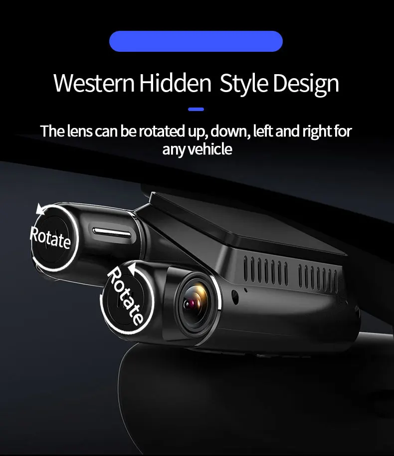 Автомобильный видеорегистратор Wi Fi GPS ADAS Dashcam три двухканальных Full HD 1080 P для