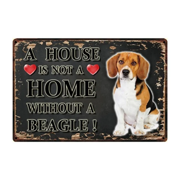 

Cute Cartoon Pets Metal Sign Bull Bulldog Chihuahua Boxer Metal Tin Poster Home Decoration For Bar Pub Wall Art Print Painting