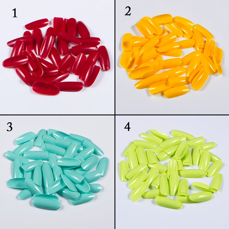 Накладные акриловые ногти Овальный светильник 500 шт.|nail tips|oval nail tipsnail art tips |