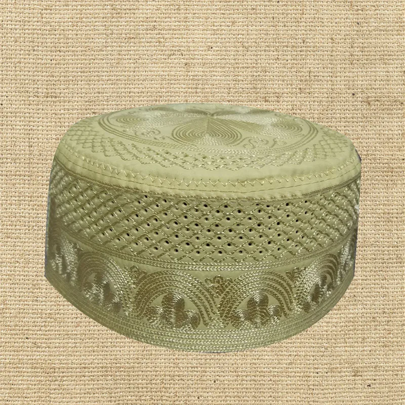 Qlychee для мужчин s вышивка мусульманская шляпа Арабская одежда для мужчин шапочка для молитвы мусульманский тюрбан человек хиджаб шапка Саудовской Аравии шляпы Индии шапки
