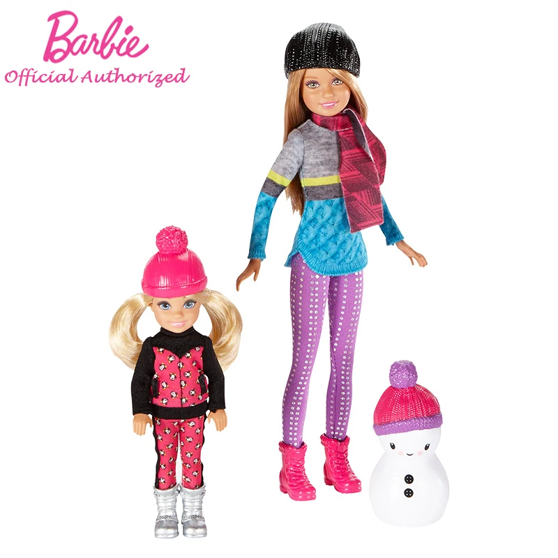 Кукла Барби FDR73 лыжный снегоход сани забавные аксессуары 3 сестры Подарочная