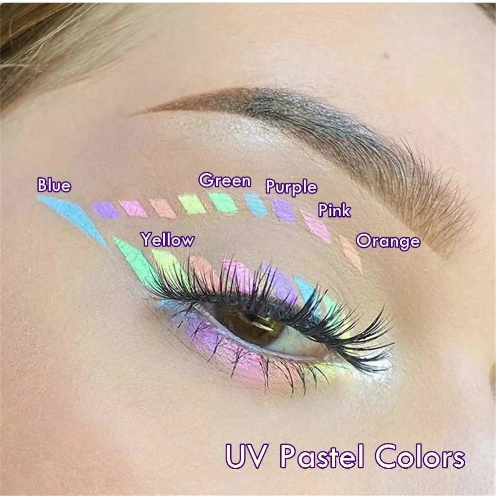 Набор из 7 штук УФ-пастельные цветные флуоресцентные краски на водной основе для