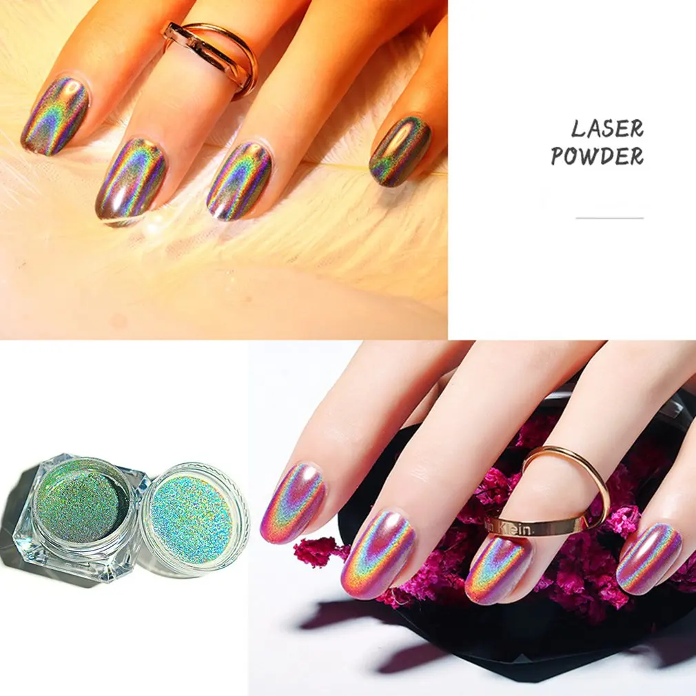 Зеркальная пудра хамелеон с гальваническим покрытием для ногтей цветная