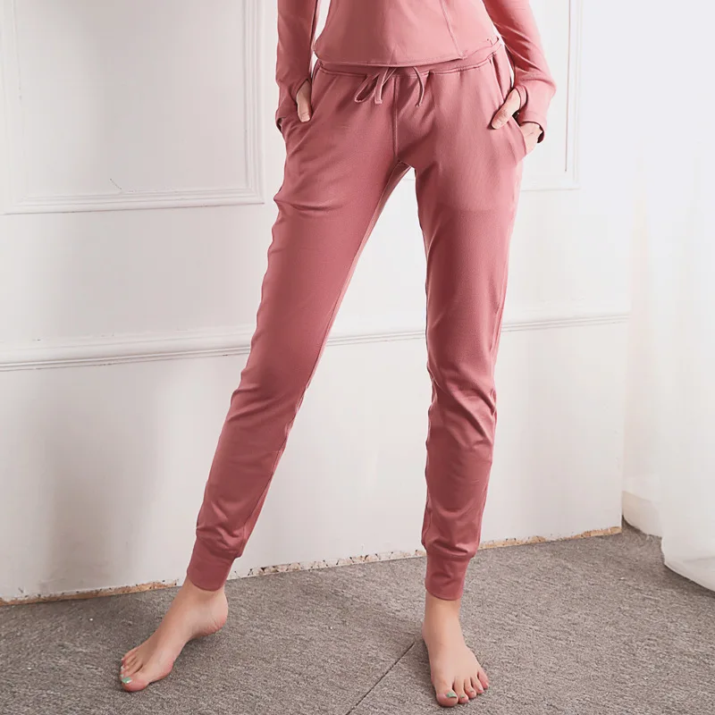 2020 Свободные повседневные штаны для бега и фитнеса стройнящие Мягкие