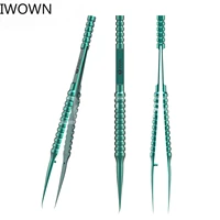 iwown 2uul titanium alloy tweezer blue curned straight tip tweezer for mobile phone motherboard repair precise wire jump