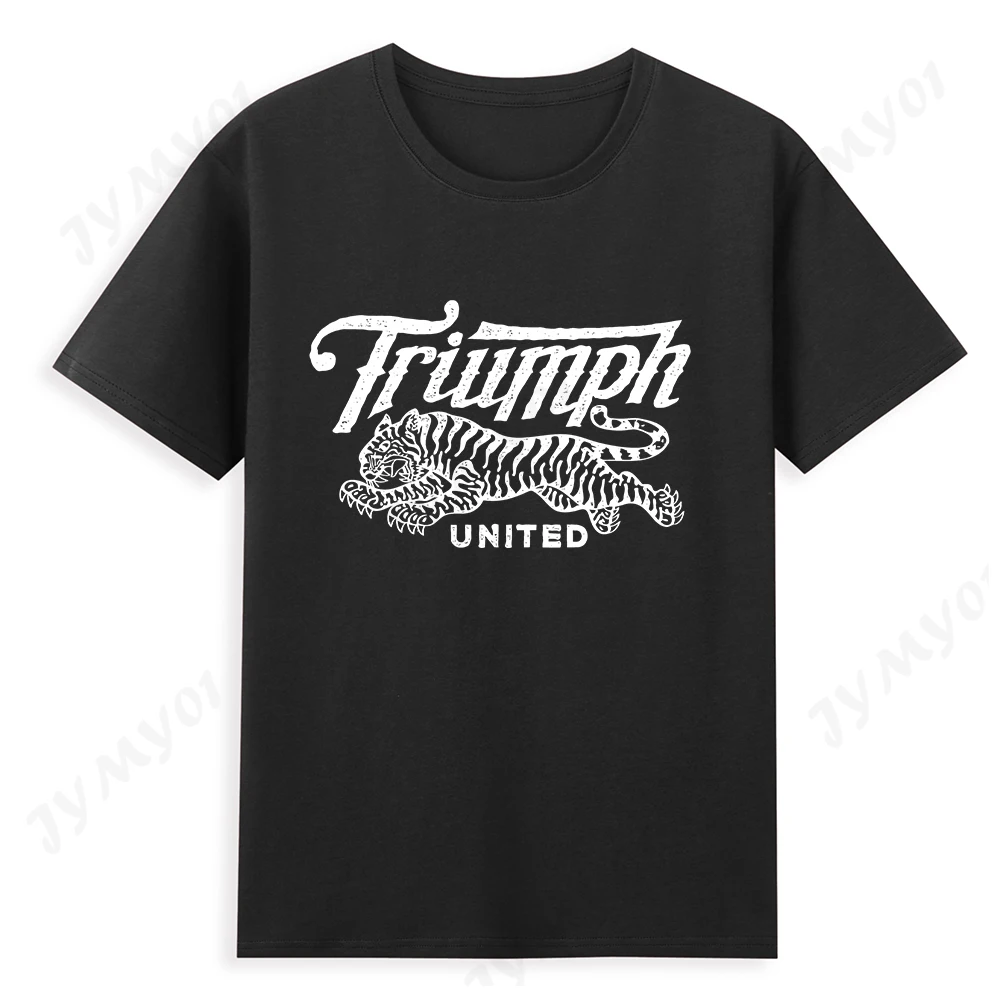 

Triumph Men's T Shirt Brand Motorcycle Pattern Top 2021 Summer New Luxury Car Brand Men's Clothing