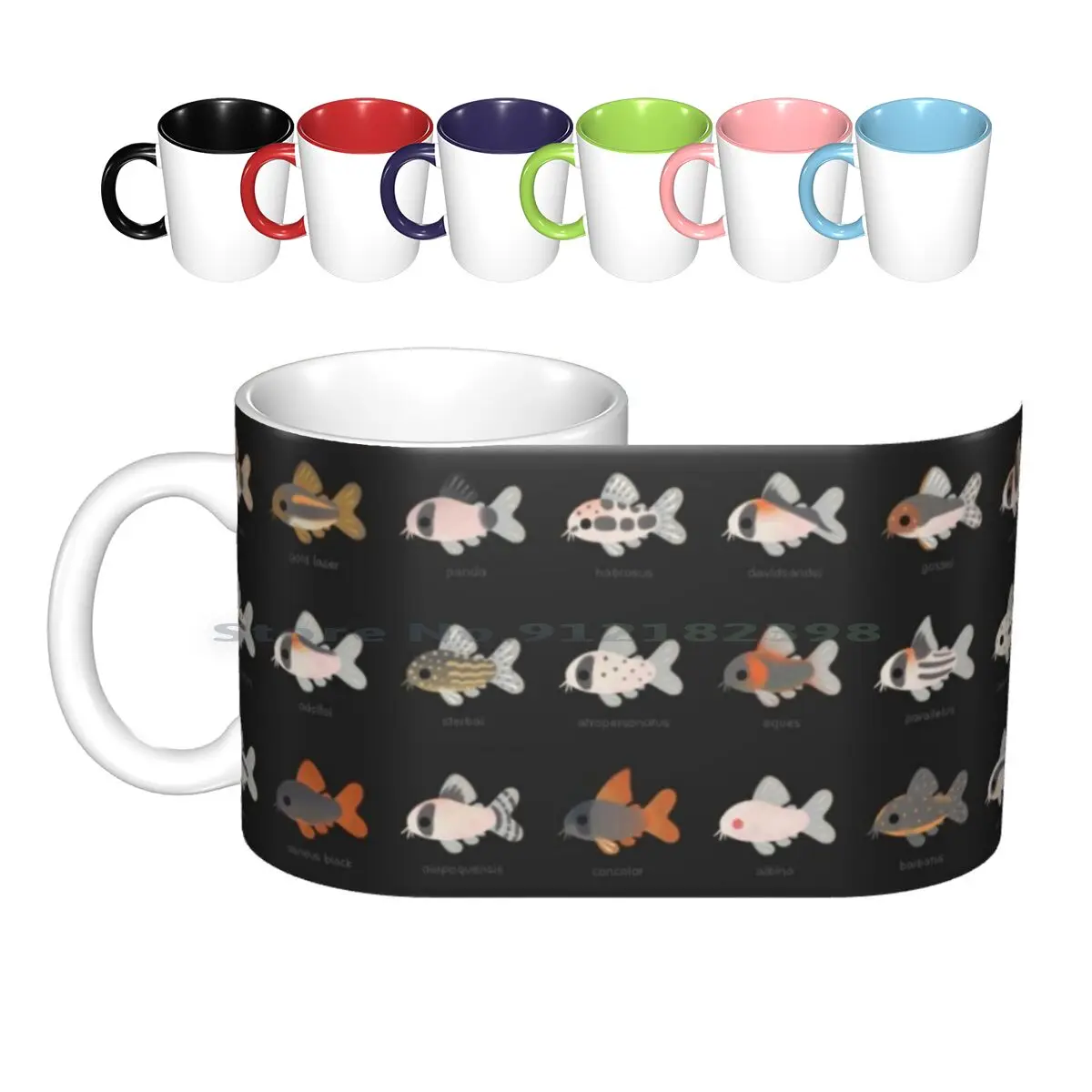 

Corydoras! - Black Ceramic Mugs Coffee Cups Milk Tea Mug Corydoras Catfish Fish Adolfoi Albino Panda Eques Atropersonatus