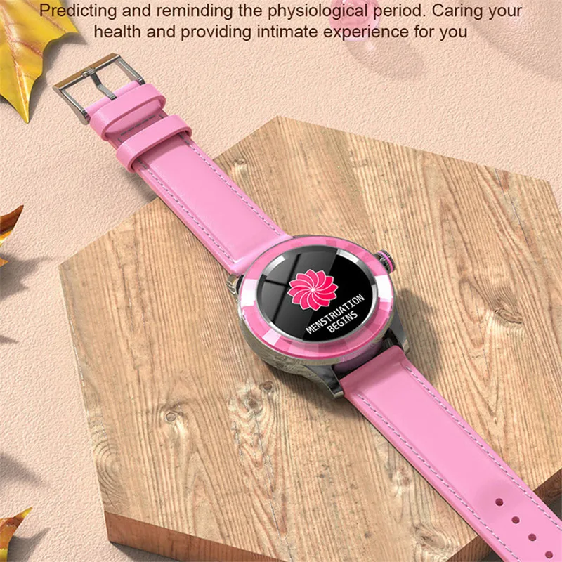 

GEJIAN Ladies Smart Watch Women Full Screen Touch Heart Rate Measurement Fashion Smartwatch Women IP67 Waterproof Sport Tracker
