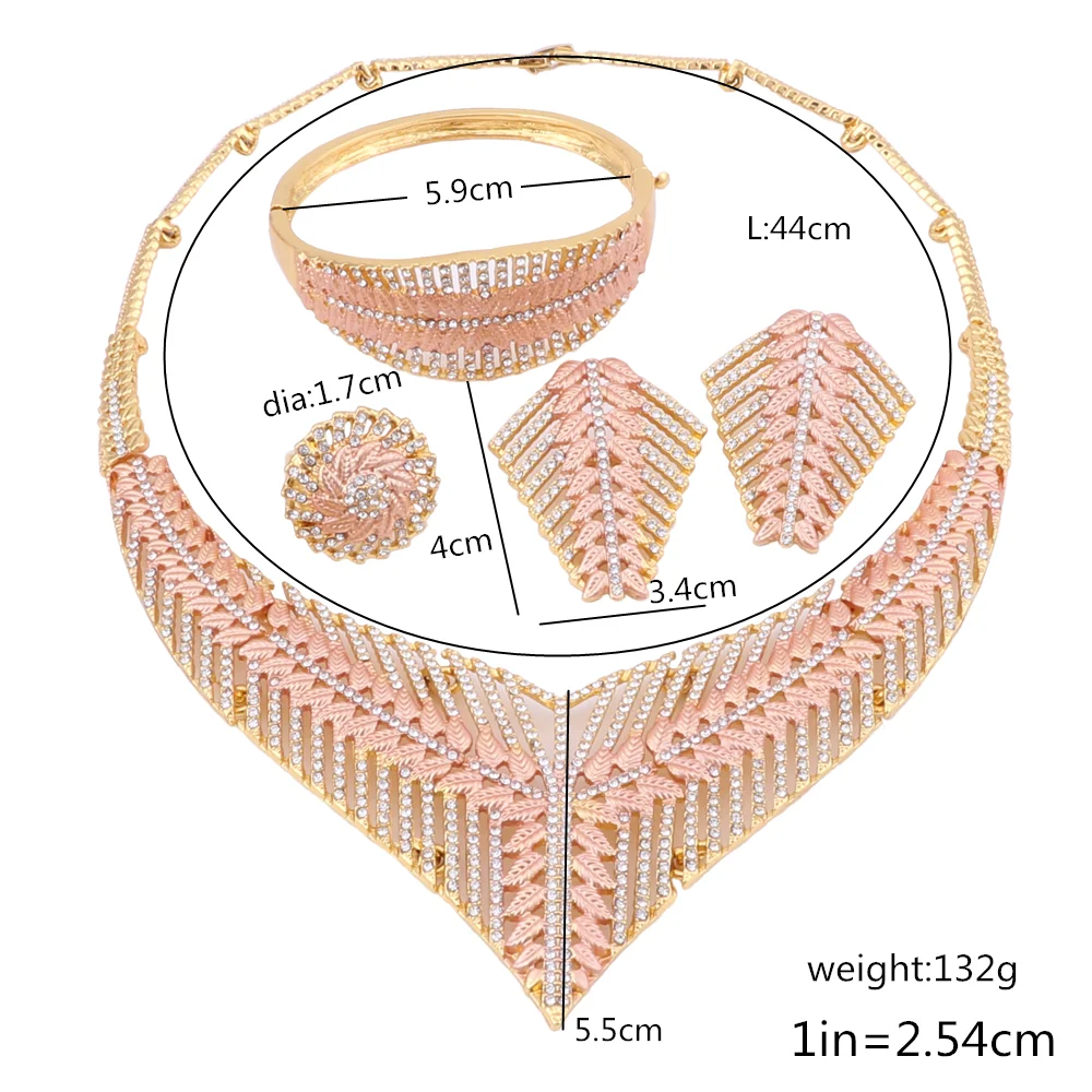 Нигерия огромное ожерелье серьги с кристаллами очаровательный браслет кольцо