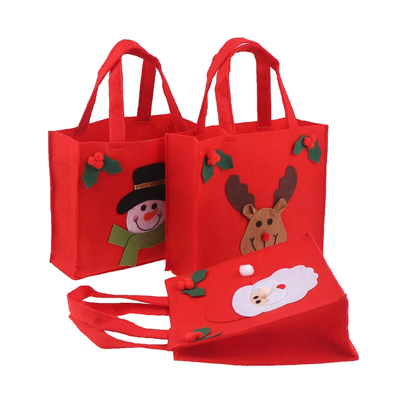 2020 Счастливого Рождества дети конфеты сумки мешок хлопок лен Санта Клаус