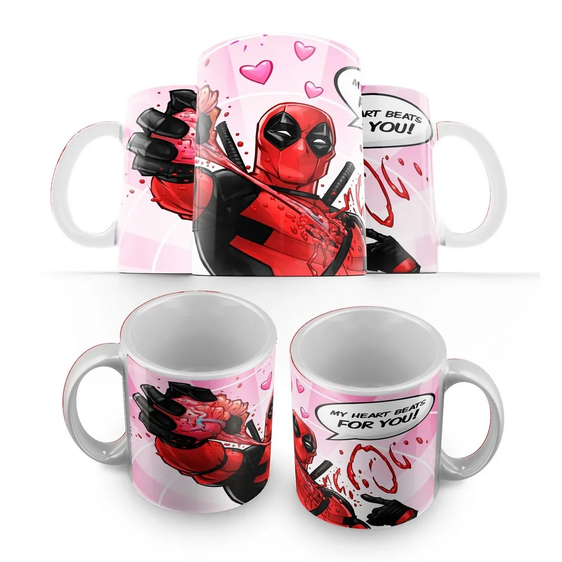 Кружка: дэдпул - 5 (марвел ди си человека паук железный человек мстители комиксы