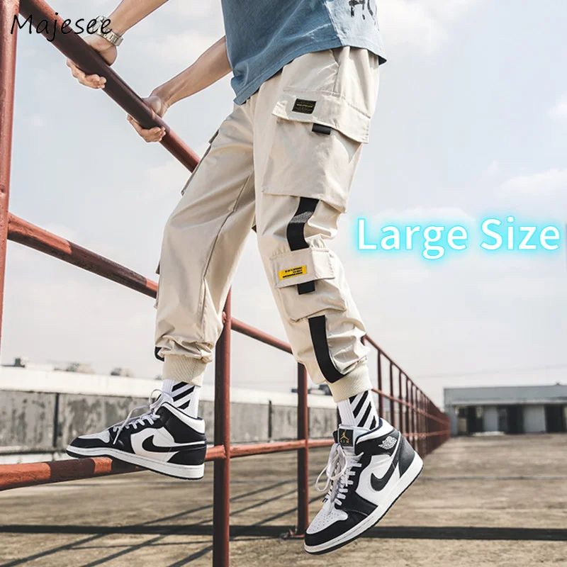 

Men Cargo Pants S-5XL Multi-pockets Military Pencil Tooling Trousers Casual Ankle-Tied Fitness Streetwear Vintage Summer Korean