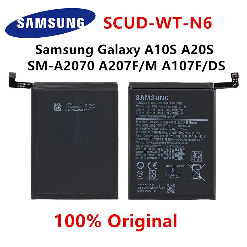 

SAMSUNG Orginal SCUD-WT-N6 4000mAh Battery For Samsung Galaxy A10S A20S SM-A2070 A207F/M A107F/DS For Honor Holly 2 Plus