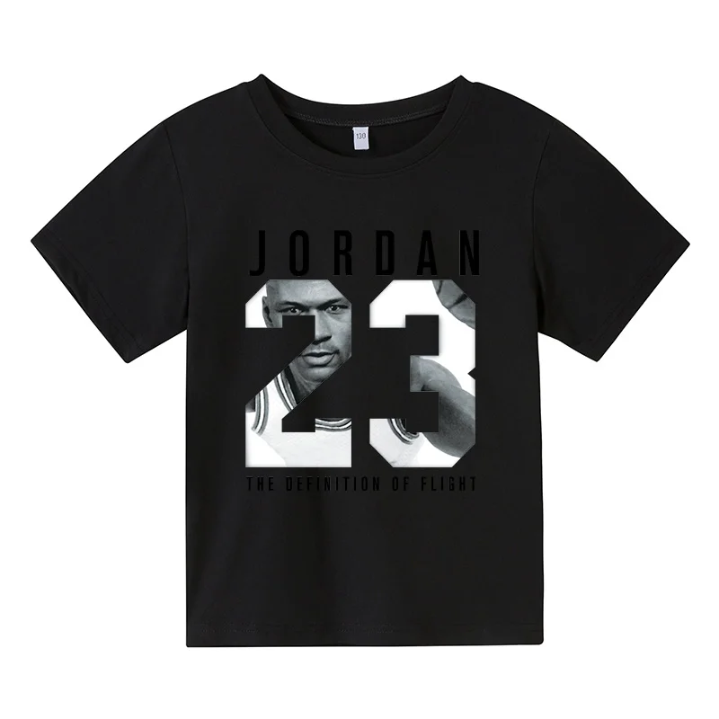 

Summer children's T-shirt Jordan No. 23 printed boy/girl cotton T-shirt top children's short sleeve T-shirt casual baby Top