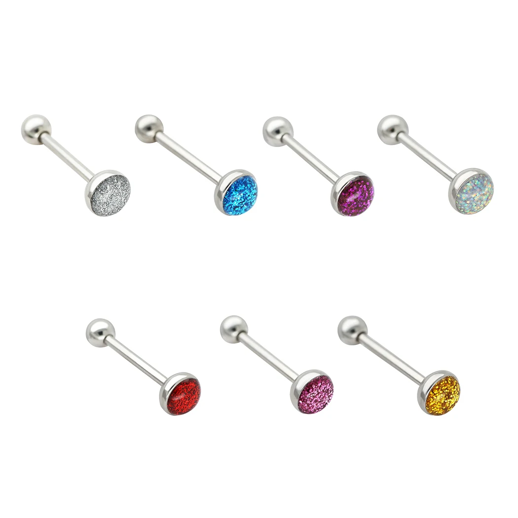 

JHJT 2/4/8PCS Tongue Barbell 316L Surgical Stainles Tongue Piercing Body Jewelry