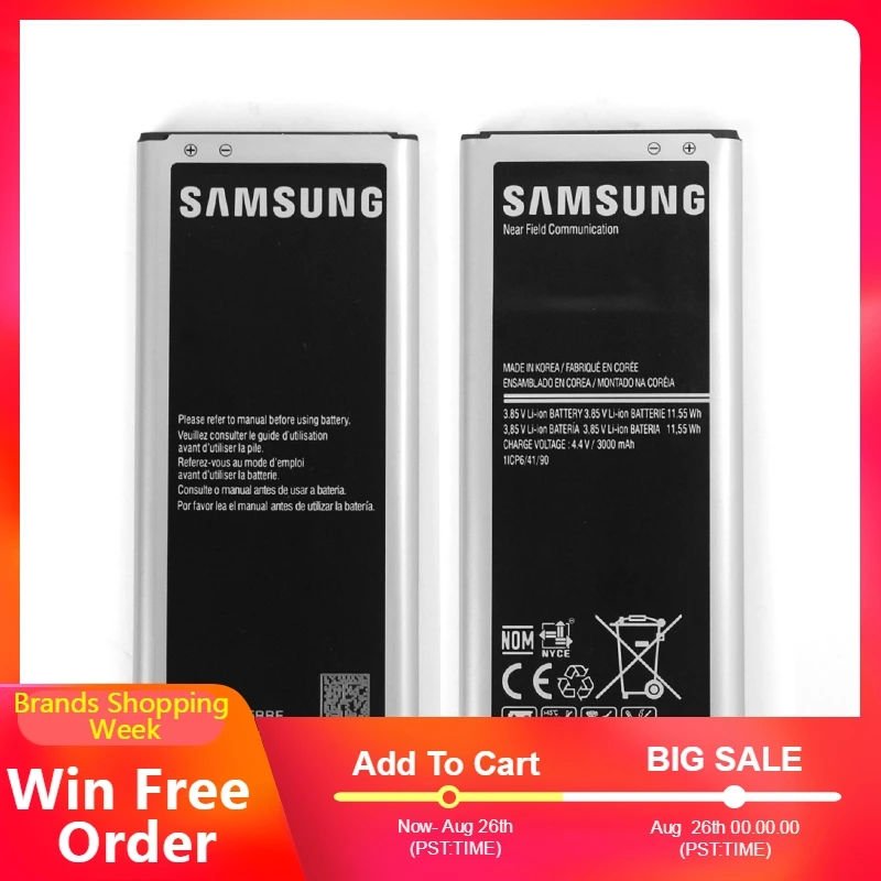 Замена телефон Батарея EB-BN915BBE для samsung GALAXY Note Edge N9150 N915K N915L N915FY N915D N915F N915S G9006V SM-N915G Fr