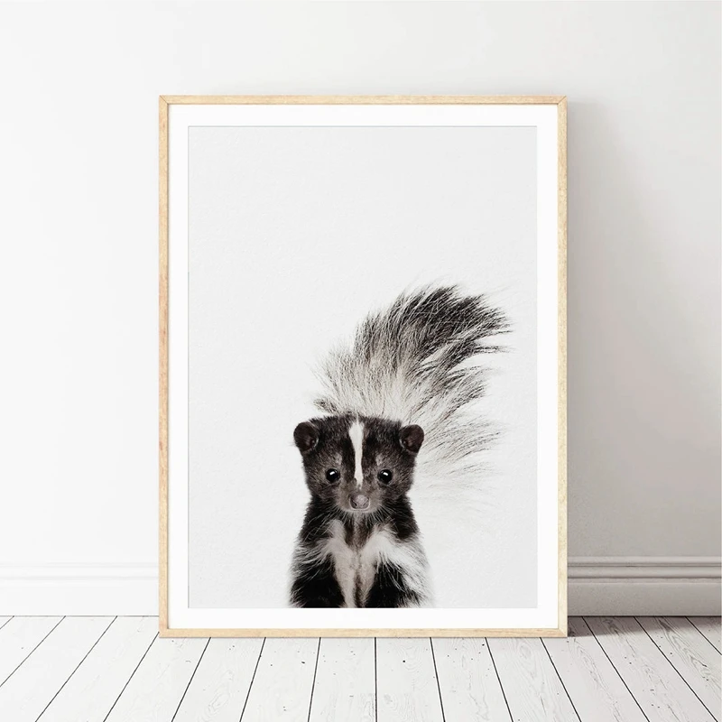 Лесной Зверюшка детская стена искусство холст картина сафари животное