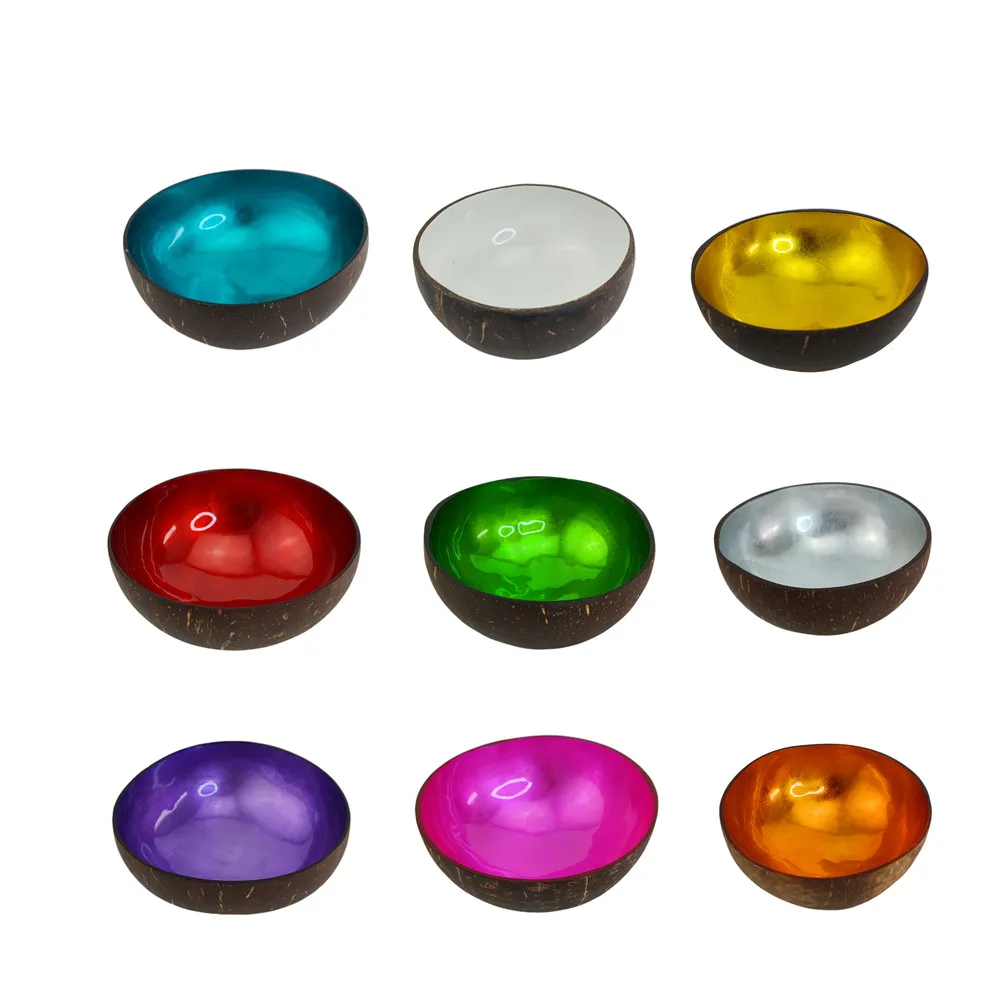 

Coconut Shell Bowl Trend Creative Vintage Fruit Salad Noodle Rice Bowls Art Decoration Tableware Kitchen Restaurant Dinnerware