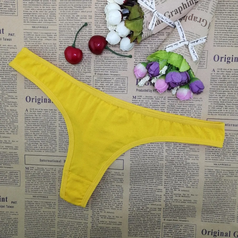 Новые разноцветные сексуальные удобные кружевные Трусы-стринги, нижнее белье для женщин, 1 шт. ah852