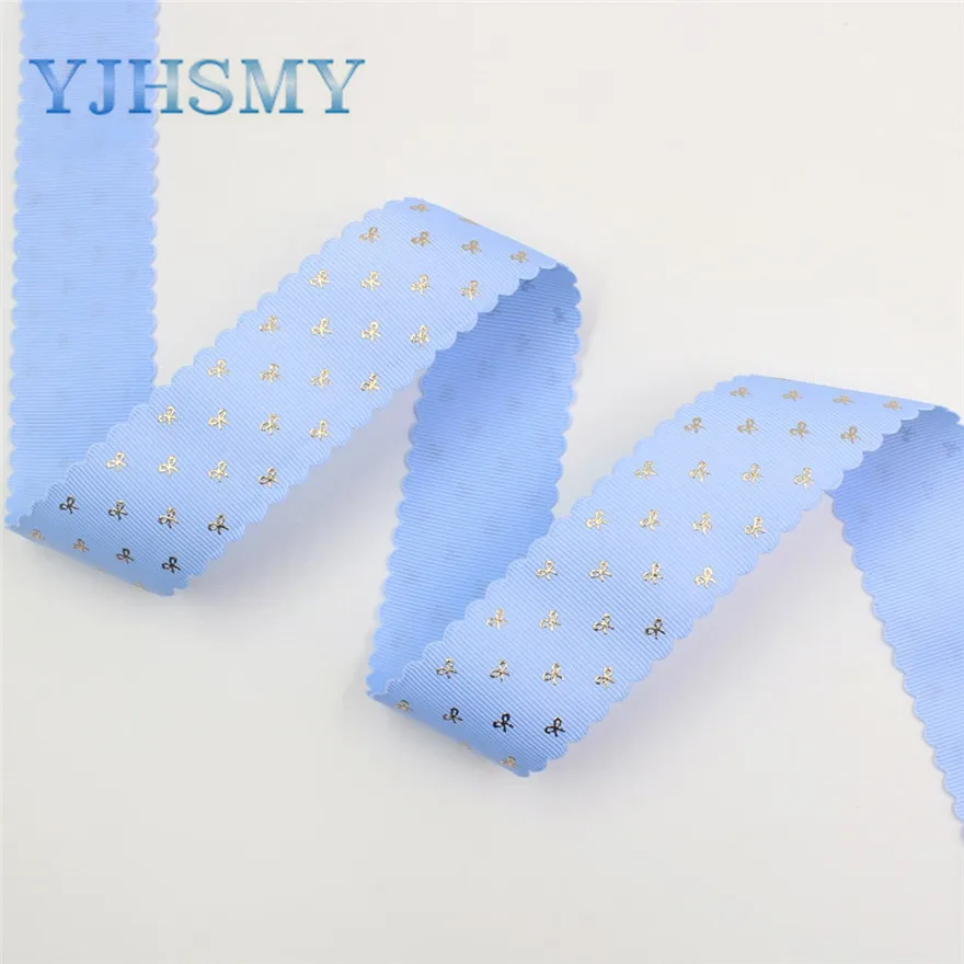 I-19729-1756 YJHSMY, I-19729-1747, 38 мм, 10 ярдов сплошной цвет горячей штамповки лук-узел корсажные ленты, лук крышка DIY аксессуары украшения - Цвет: I-19729-1756