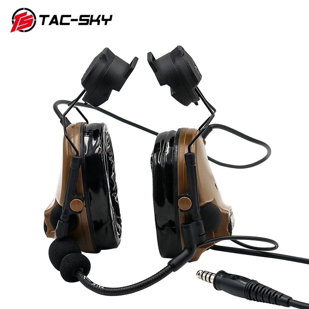 TAC-SKY COMTAC III шлем кронштейн силиконовый наушник Версия Спорт на открытом воздухе шумоподавление пикап Ушная гарнитура Военная Тактическая CB