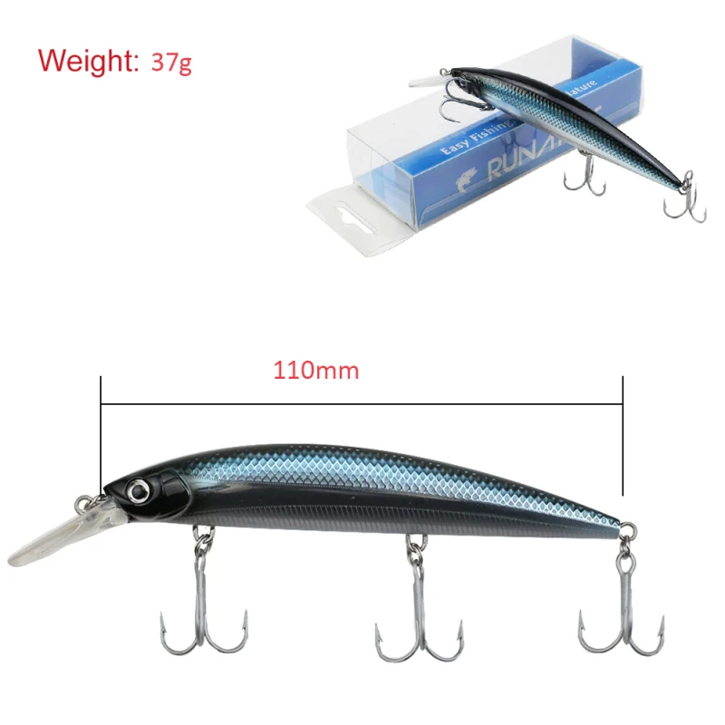 Runature 110 мм 37 г погружные Гольян рыболовные приманки искусственная жесткая