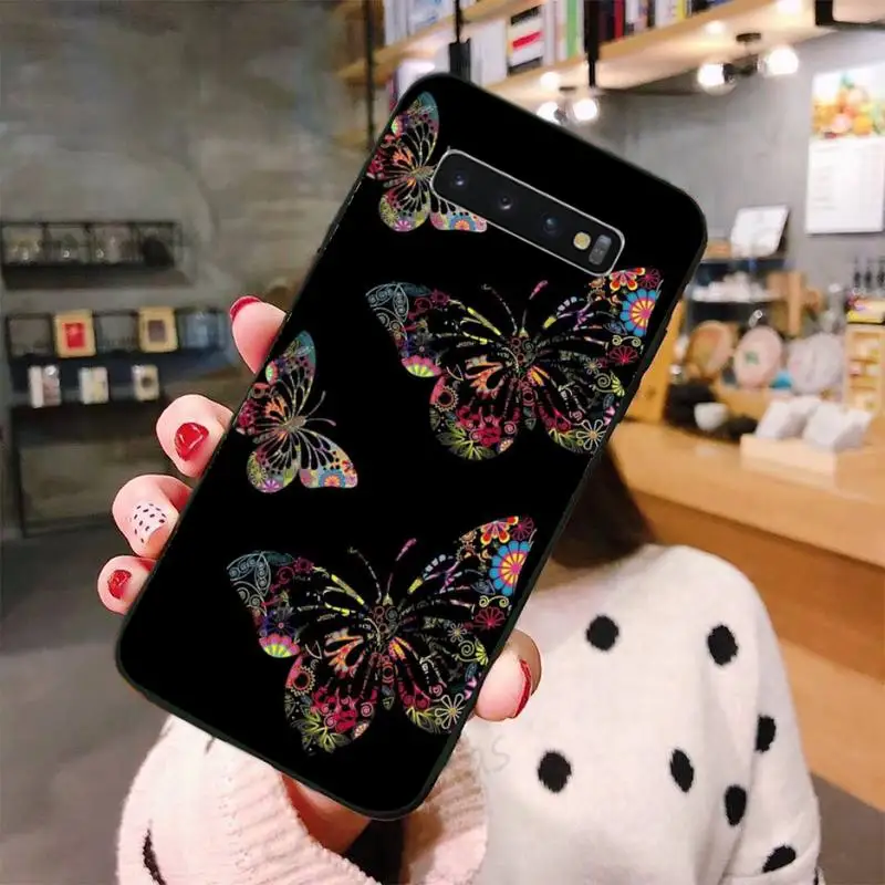 

Butterfly animal cartoon colorful Phone Case For Samsung A50 A51 A71 A20E A20S S10 S20 S21 S30 Plus ultra 5G M11 funda shell