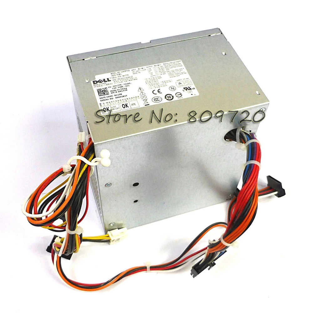 980MT Power Server Power Supply 305W for Dell L305P-03 F305P-00 H305P-02 PC9030-00 J775R M177R K345R Small 24 Pin