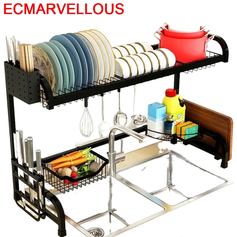 Сушилка для посуды из нержавеющей стали кухонный Органайзер кухонная