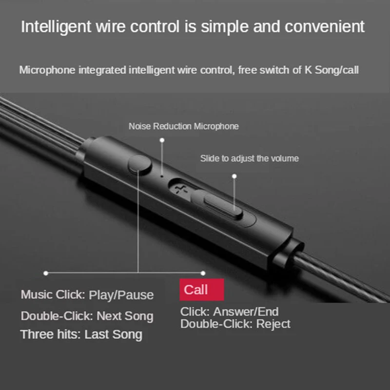 

Subwoofer Game Earphones for OPPO VIVO Universal Cute In-ear Earphone Cable for Android