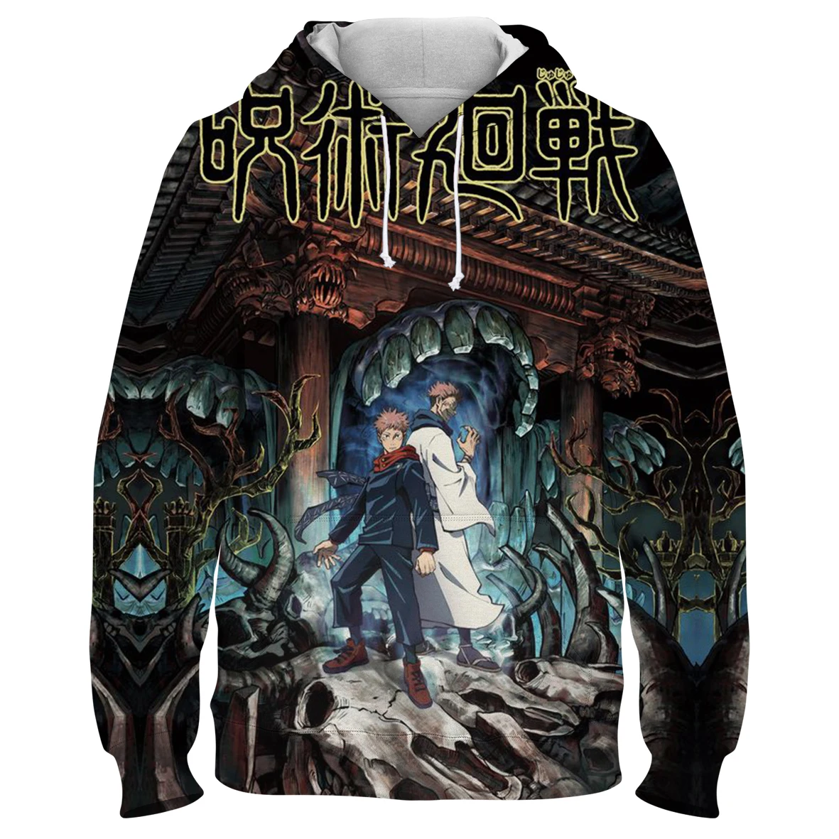 

Jujutsu Kaisen Men Oversized Hoodies Long Sleeve Fleece Hoodie Clothes Tracksuit Boy Teen Japanese Anime Printed Fun Streetwear
