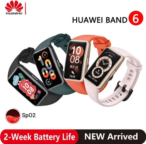 В наличии! Оригинальный Смарт-браслет HUAWEI Band 6, срок службы батареи 2 недели, SpO2, дисплей 1,47 дюйма FullView, фитнес-браслет, Смарт-часы
