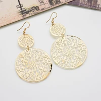 speed sell through europe and the united states fashion eardrop fashion retro hollow out disc grinding earrings