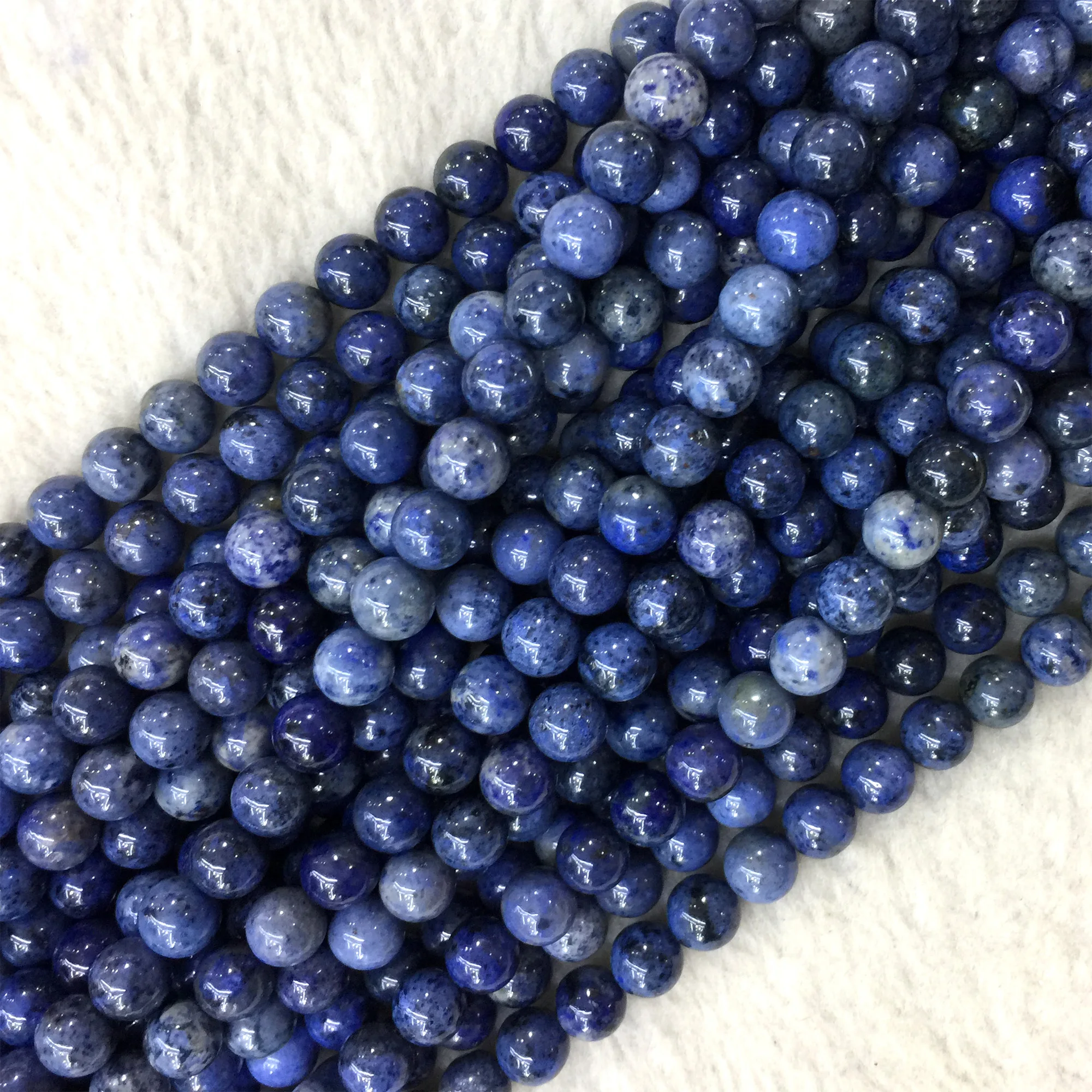 Veemake Blue Dumortierite DIY ожерелье браслет серьги натуральный кристалл драгоценный