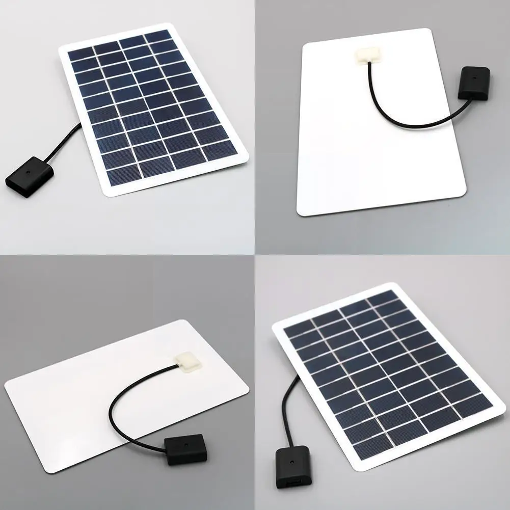

5v Solar Panel With 2a Voltage Regualtor Outdoor Travel Camping Powerbank Moblie Phone Chager For 11 12 Huawe Z6d4