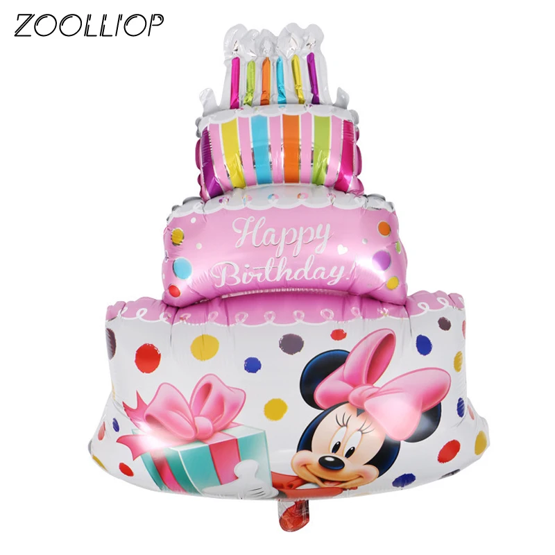 Декор ко дню рождения Мини Микки Маус Минни фольга Воздушные шары Дети День