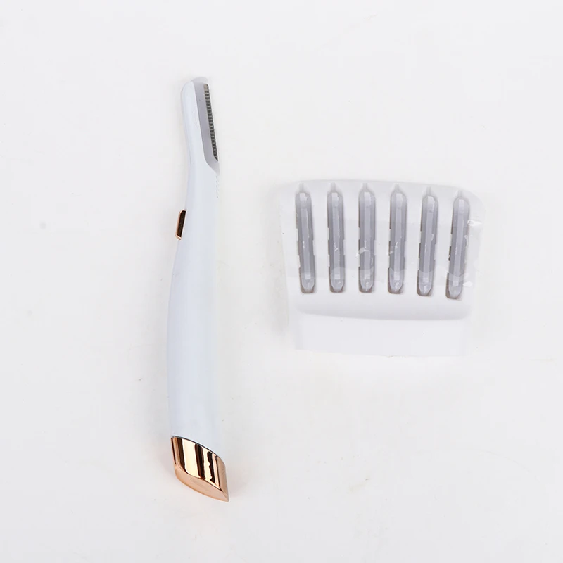 

1 Set New Electric Facial Razor With 6 Replacement Heads Face Hair Removal