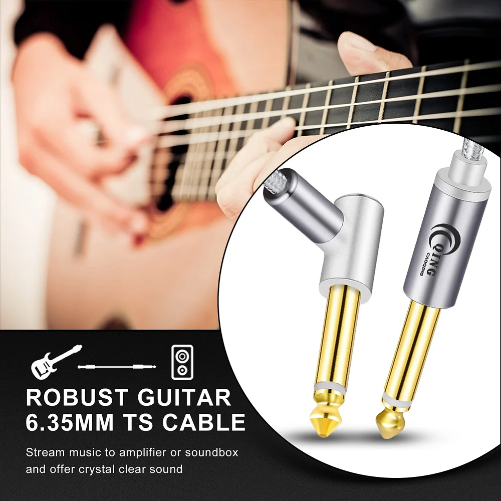 gitarre kabel 65mm jack audio kabel nylon geflochtene 635 gitarre instrument kabel für elektrische gitarre mixer verstärker 635mm kabel f