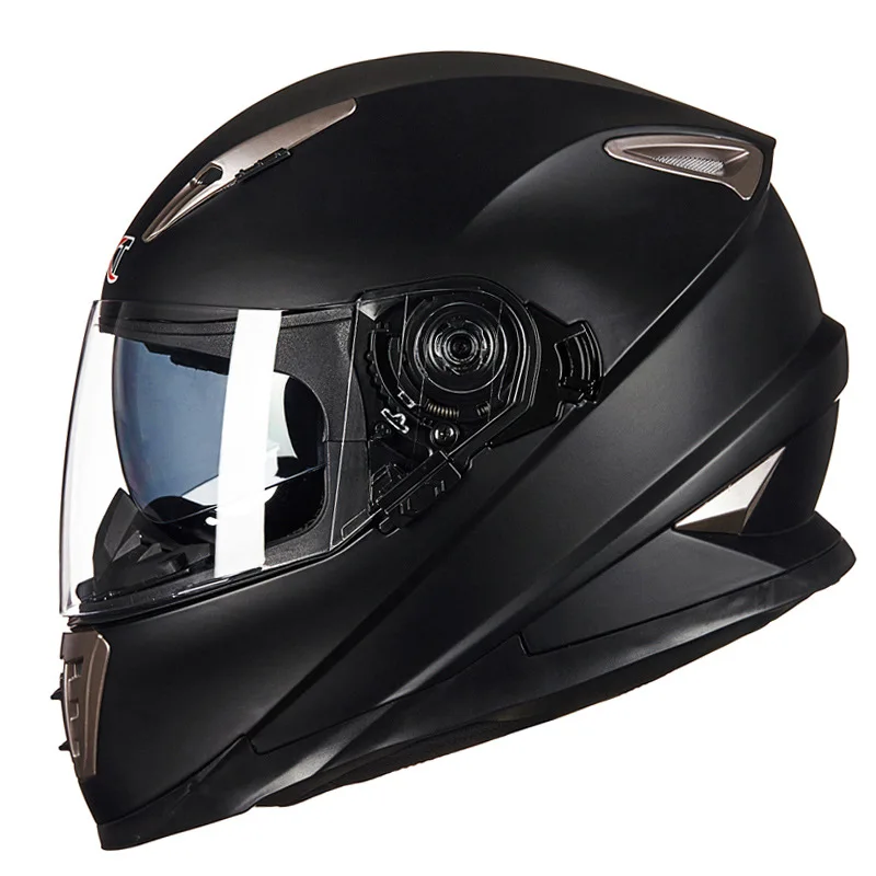 

free shipping black double Lens full face motorcycle helmet Casco Moto Casque with sun visor Capacete Da Motocicleta Cascos Moto