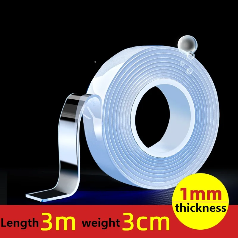 Двусторонняя клейкая лента высокой вязкости прозрачная утолщенная